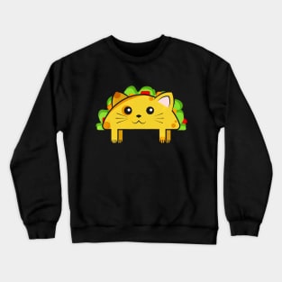 TacoCat Taco and Cat Cartoon Kids Crewneck Sweatshirt